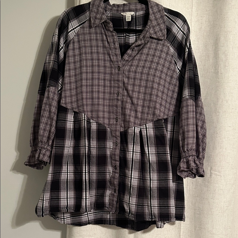 Cato Plaid Button-Up Shirt
